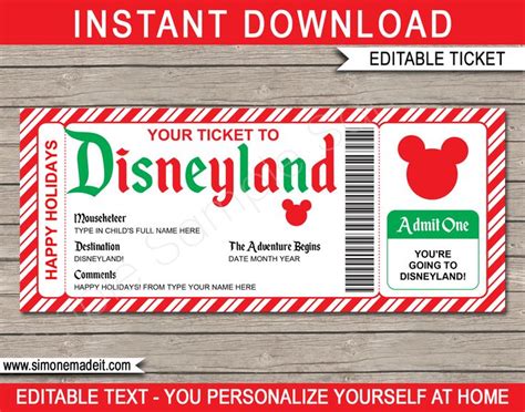 disneyland tickets barcode